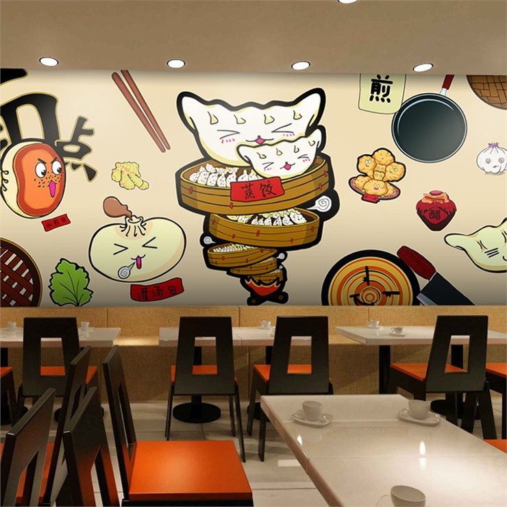 custom 3D Hand painted cartoon - Food Snacks Background recension och pris