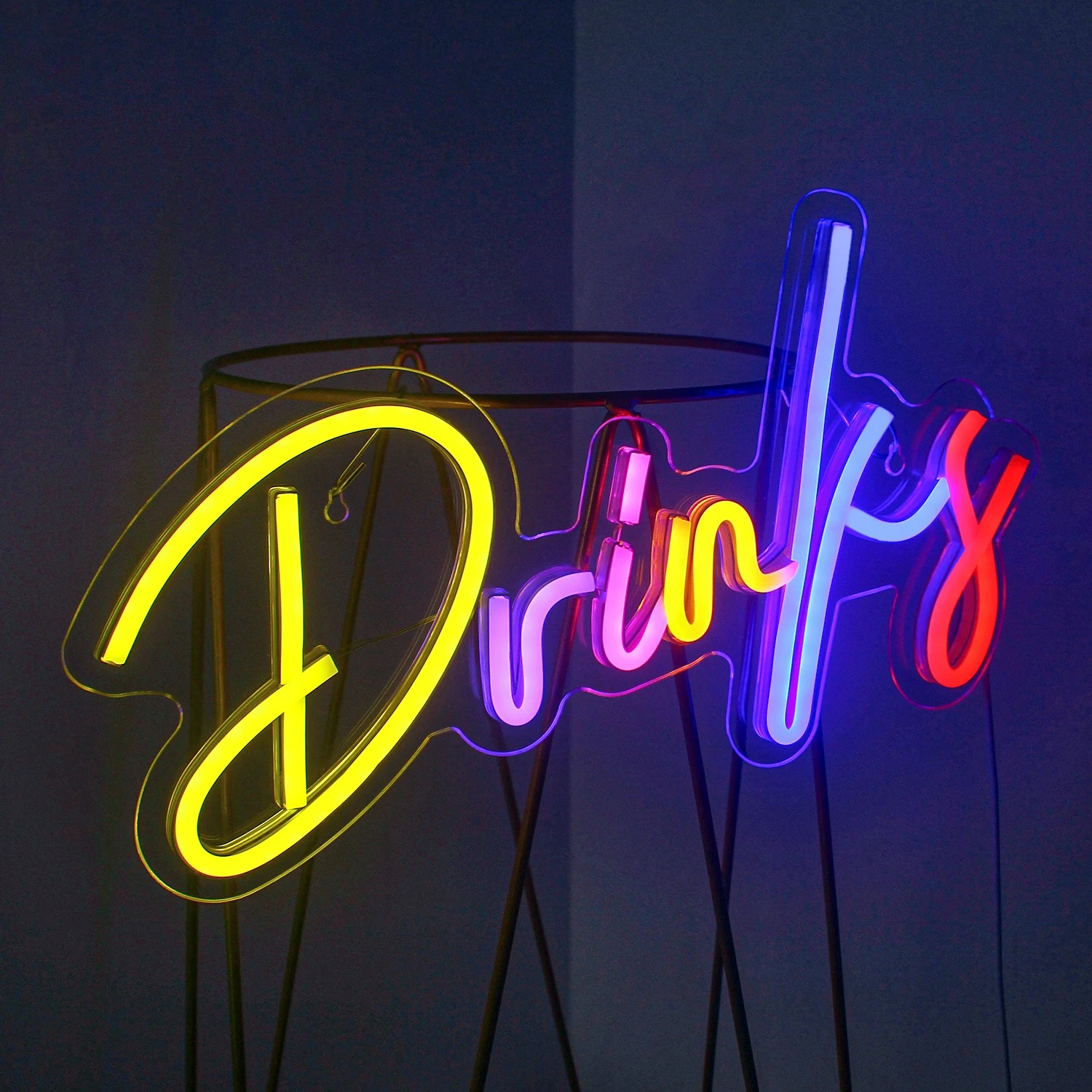 Drinks & Snacks Bar LED Neon L - Food Snacks Background recension och pris