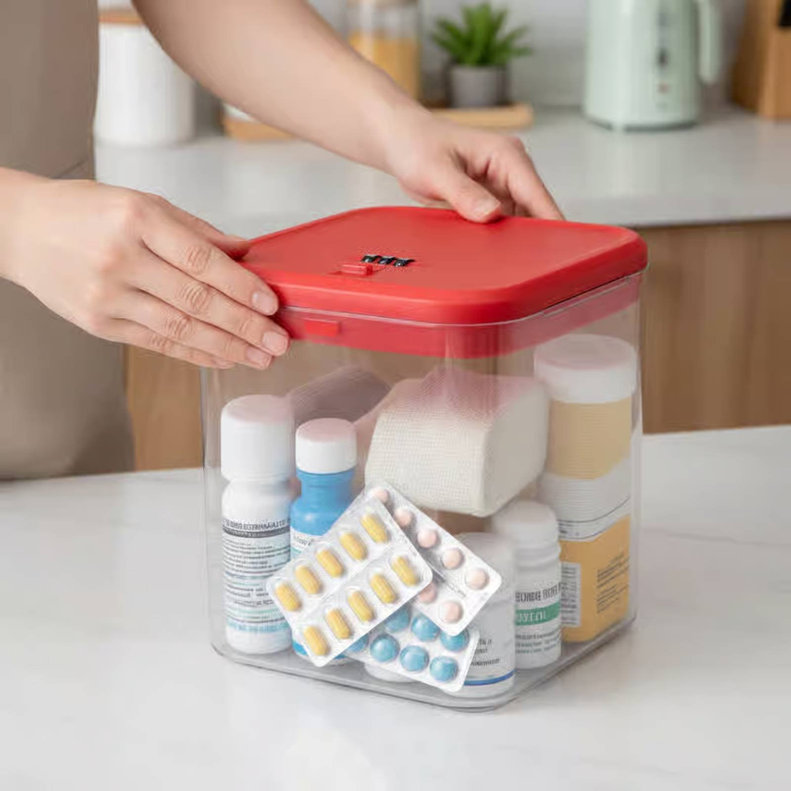 Clear Lockable Box Versatile L - Food & Snacks Coloring Book Bold & Easy recension och pris