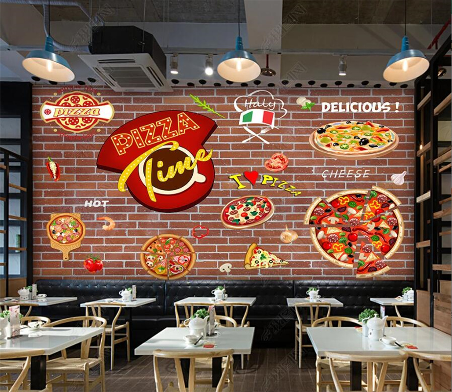 Custom Pizza Fast Food Mural W - Food Snacks Background recension och pris
