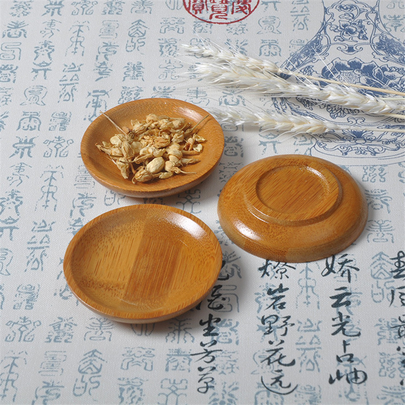100Pcs/Lot Bamboo Saucer Stora - Food Snacks Background recension och pris