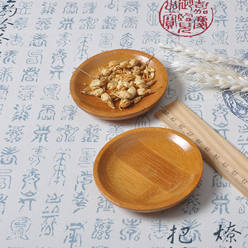 100Pcs/Lot Bamboo Saucer Stora - Food Snacks Background recension och pris