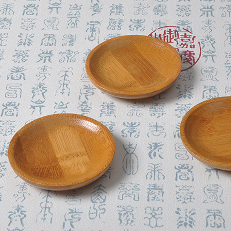 100Pcs/Lot Bamboo Saucer Stora - Food Snacks Background recension och pris