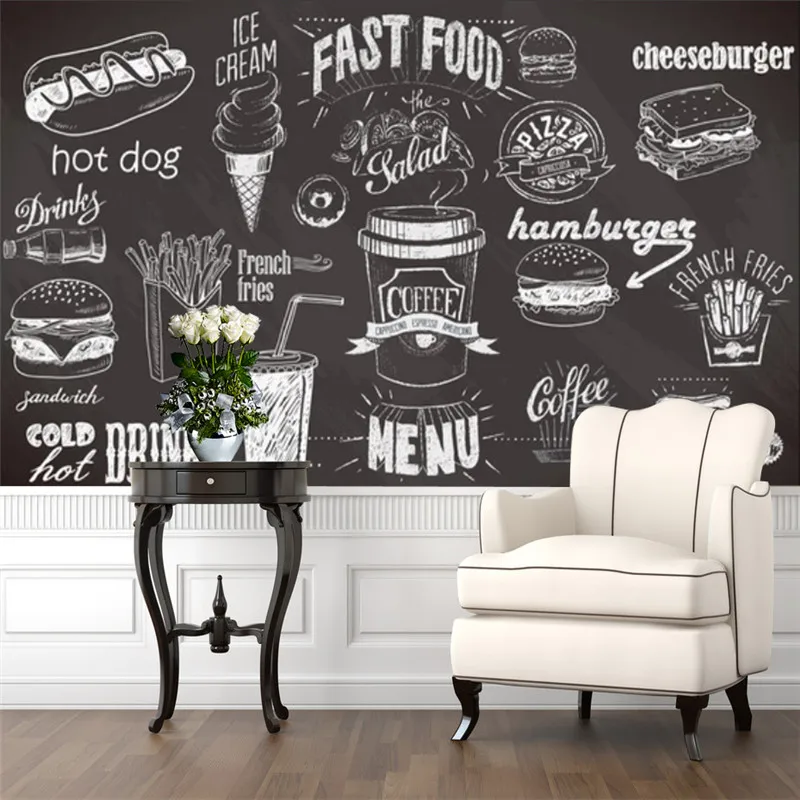 Custom Hand-painted Blackboard - Food Snacks Background recension och pris