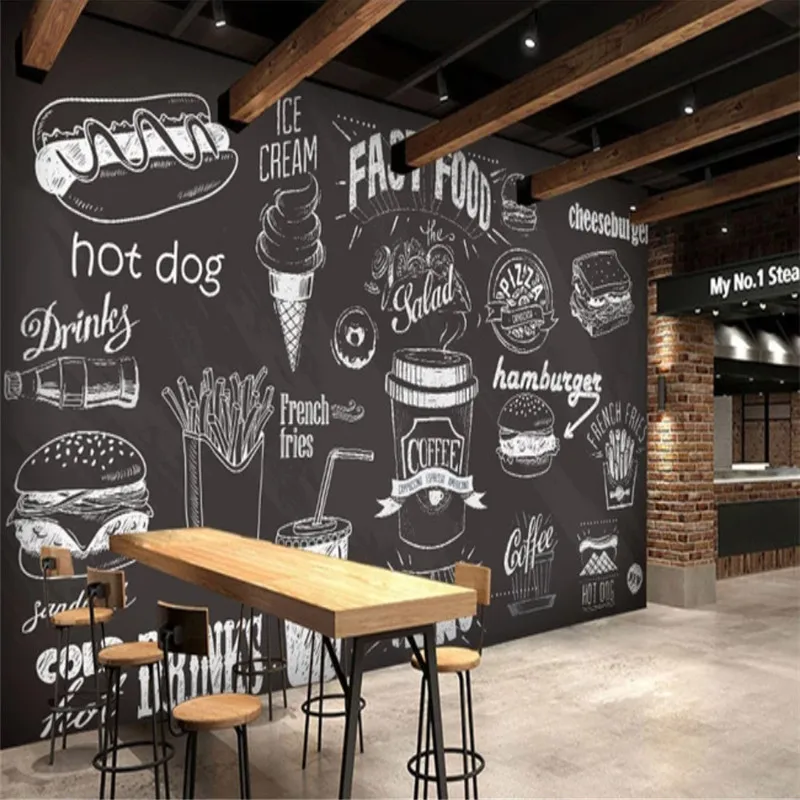 Custom Hand-painted Blackboard - Food Snacks Background recension och pris