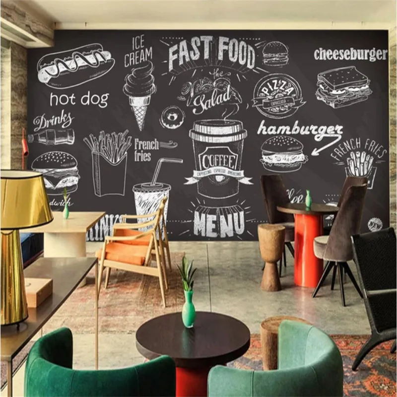 Custom Hand-painted Blackboard - Food Snacks Background recension och pris
